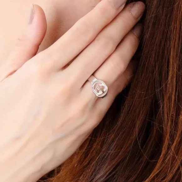 New Authentic Gucci GG Sterling Silver Ring Size 7 - Picture 2 of 7